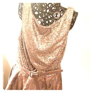 Gold sequin party dress